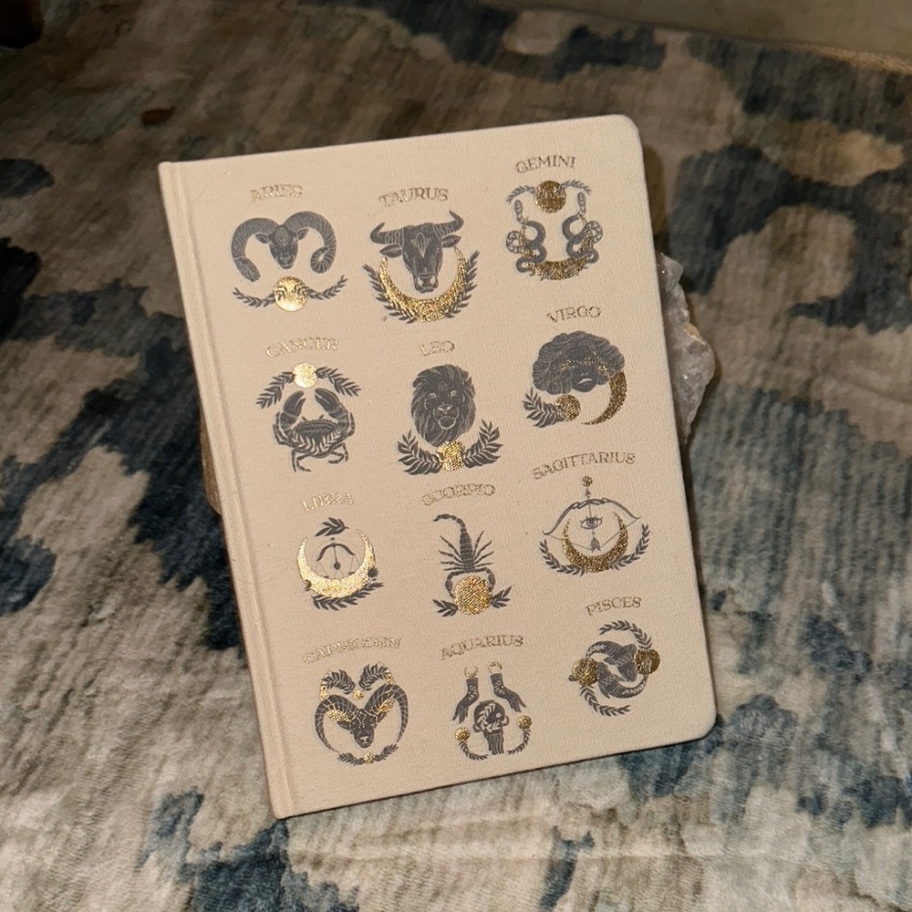 Zodiac Sign Beige Journal